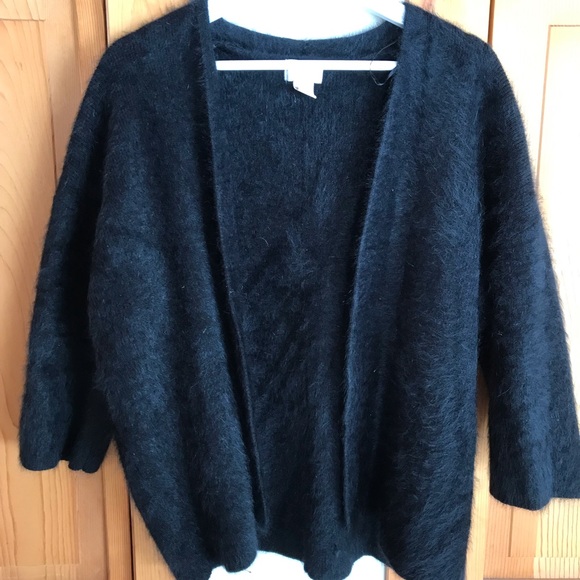 black angora cardigan